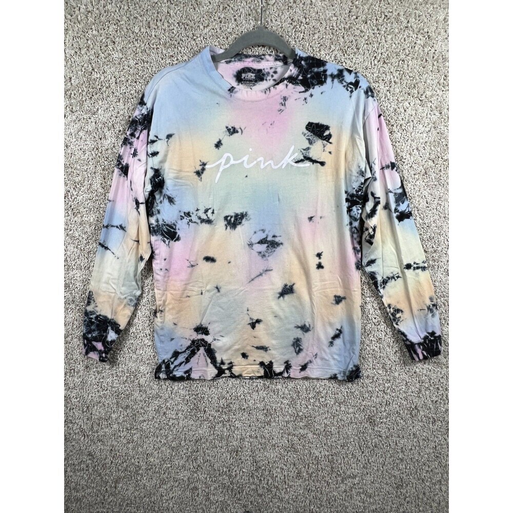 Victoria's Secret Pink Tie Dye Campus Tee Shirt  SIZE XS